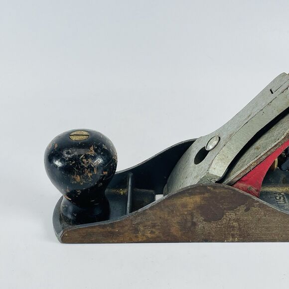 VINTAGE Defiance By Stanley 9” WOOD Hand PLANE 1950's Post War U Mark - Picture 5 of 16